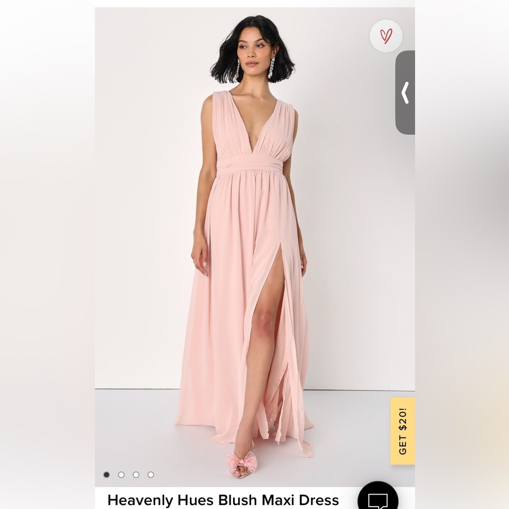 Lulu’s Heavenly Hues Blush Maxi Dress